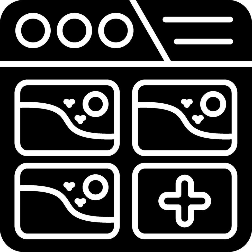 Add Image Glyph Icon vector