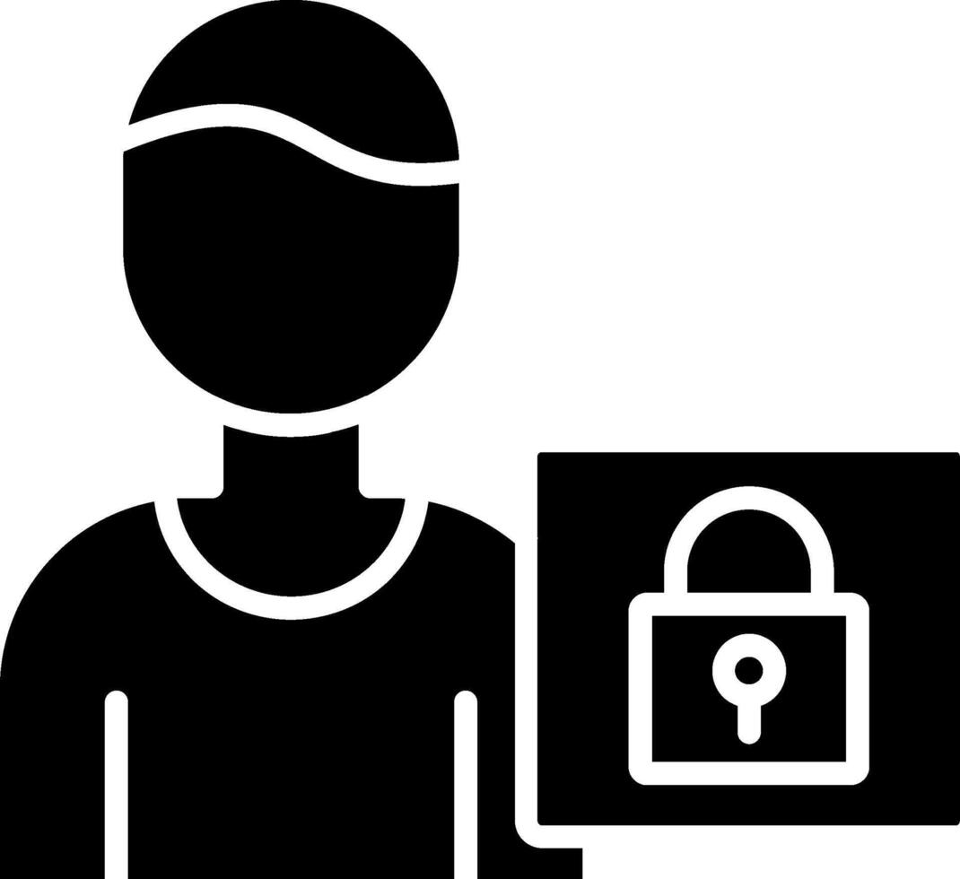 Authorization Glyph Icon vector