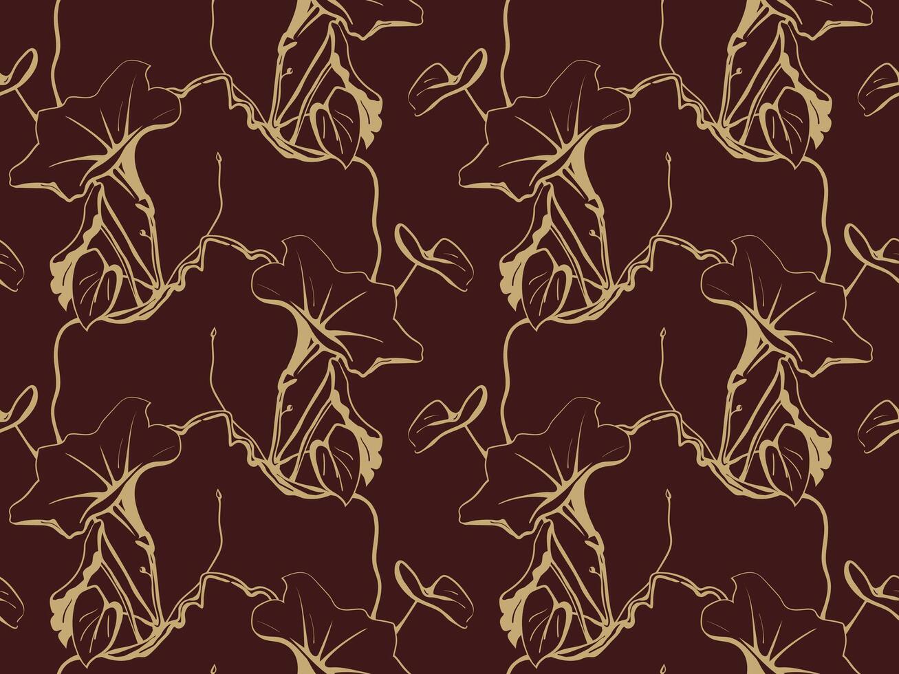 Foliage pattern of leaf plant for textile design. Floral art for wallpaper or fabric fashion. vector