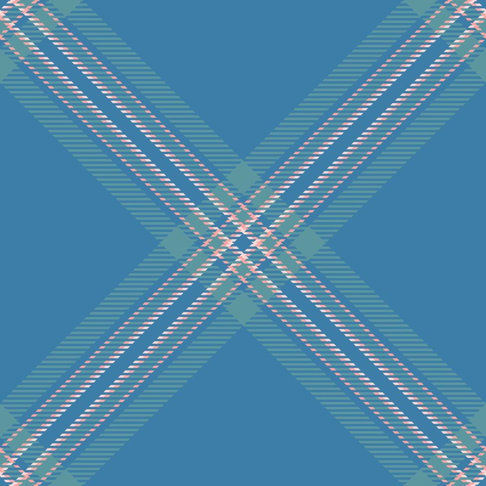 Quilted tartan pattern check, plank fabric textile . Scrap texture plaid seamless background in cyan and red colors. vector