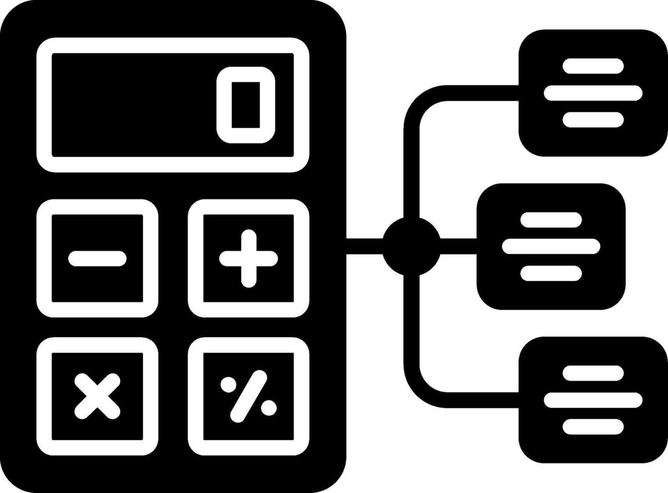 Database Table Glyph Icon vector