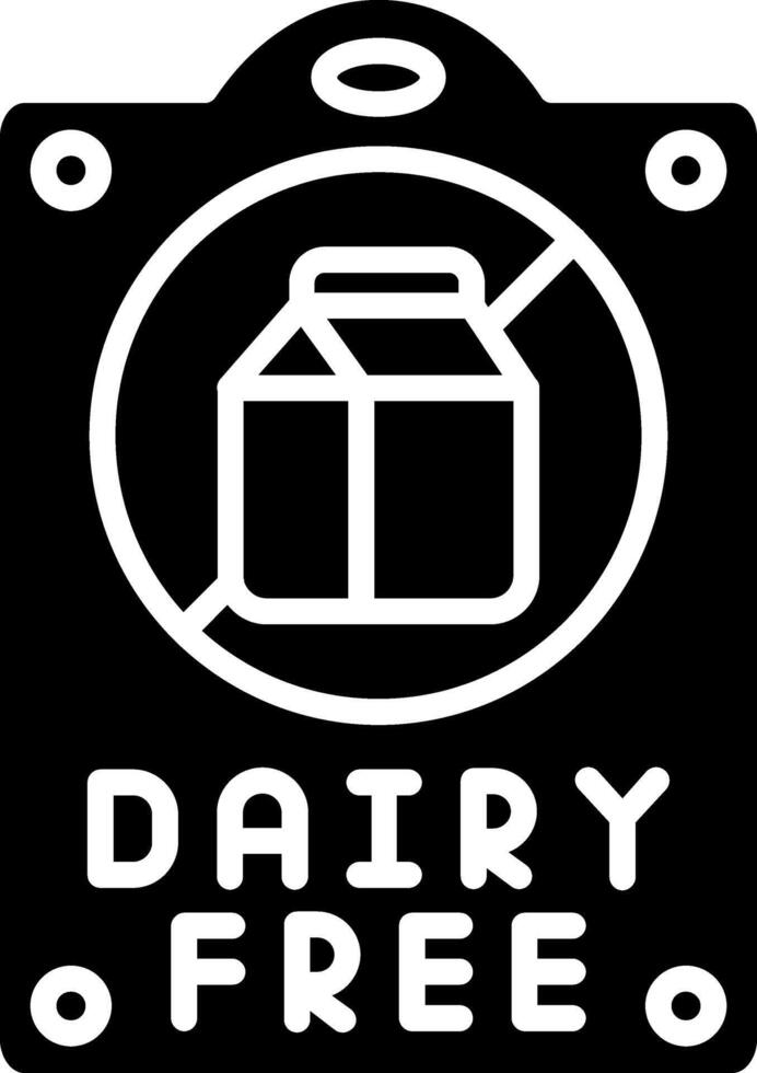 Dairy Free Glyph Icon vector
