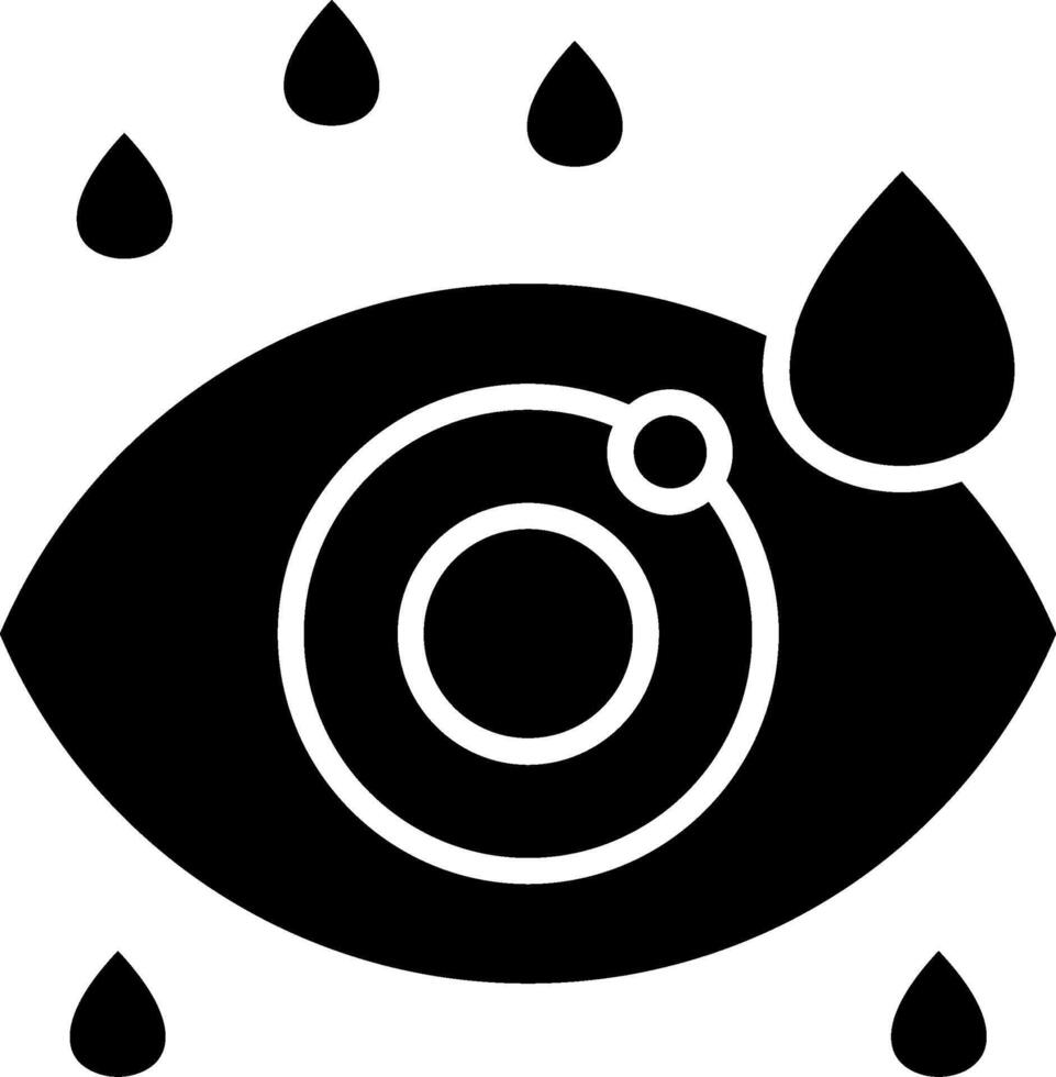 Eye Drop Glyph Icon vector
