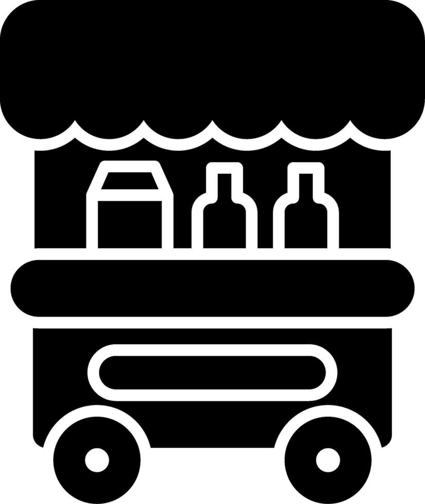 Food Stand Glyph Icon vector