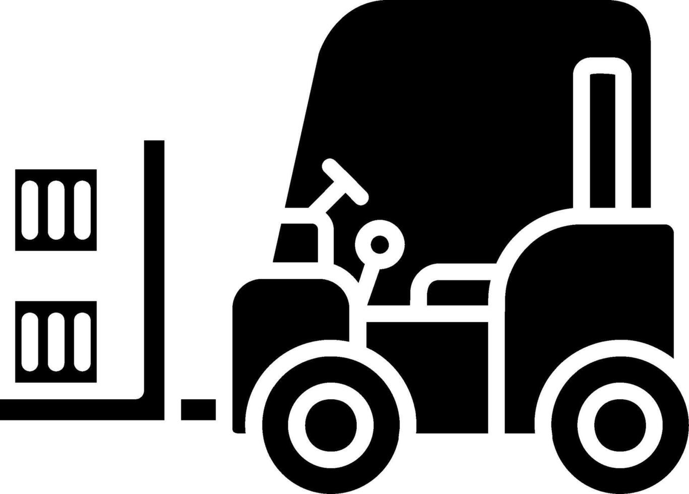 Forklift Glyph Icon vector