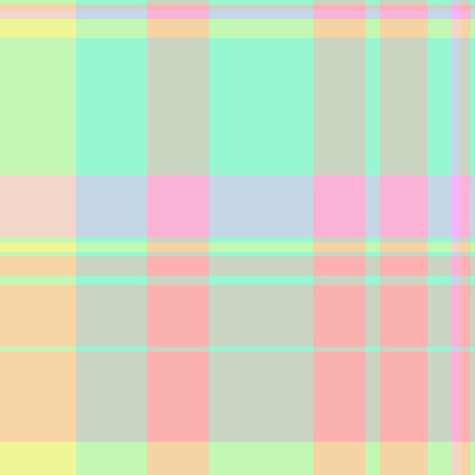 Real texture pattern check, vogue textile plaid background. Paper seamless tartan fabric in light and mint colors. vector
