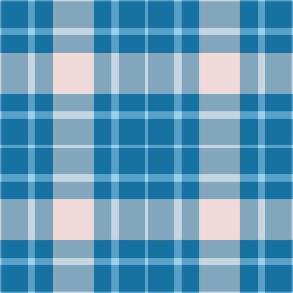 Customer pattern tartan check, quality textile plaid. Advertising fabric seamless texture background in cyan and light colors. vector