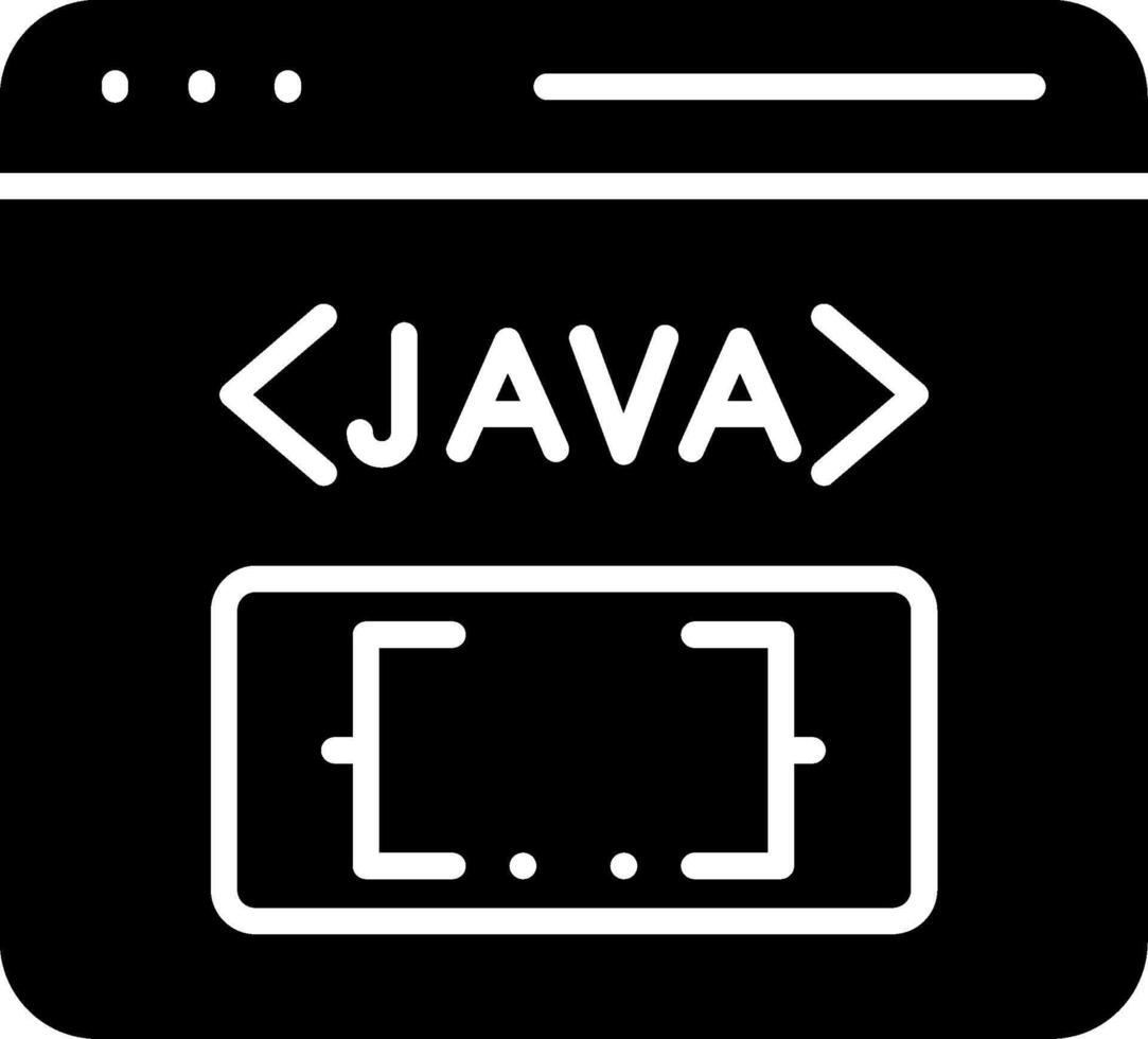 Java Glyph Icon vector
