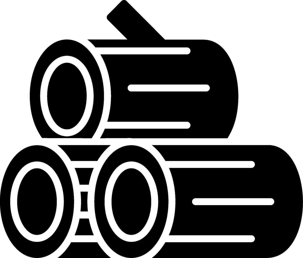 Log Glyph Icon vector