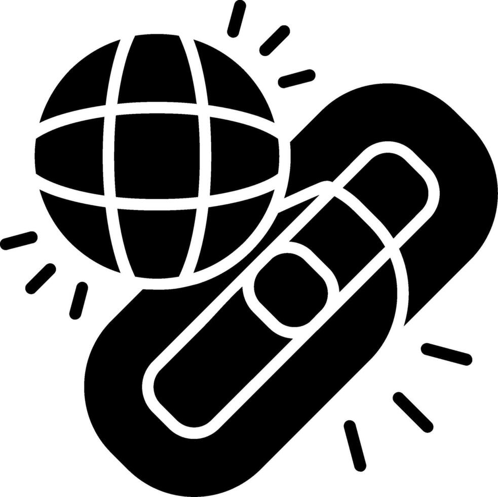 Link Glyph Icon vector