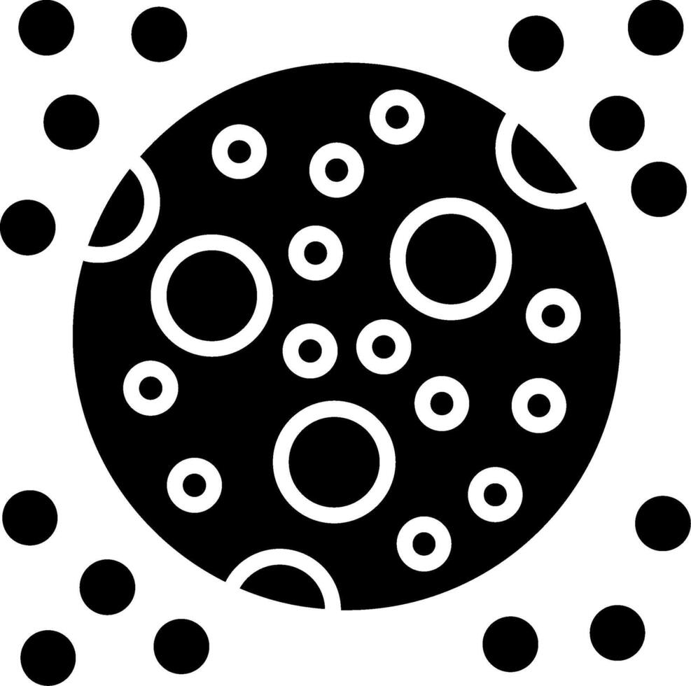 Moon Glyph Icon vector