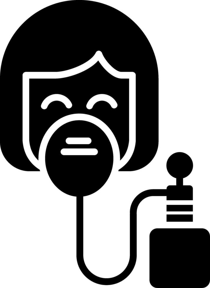 Oxygen Mask Glyph Icon vector