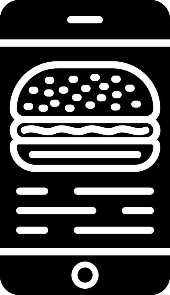 Order Food Glyph Icon vector