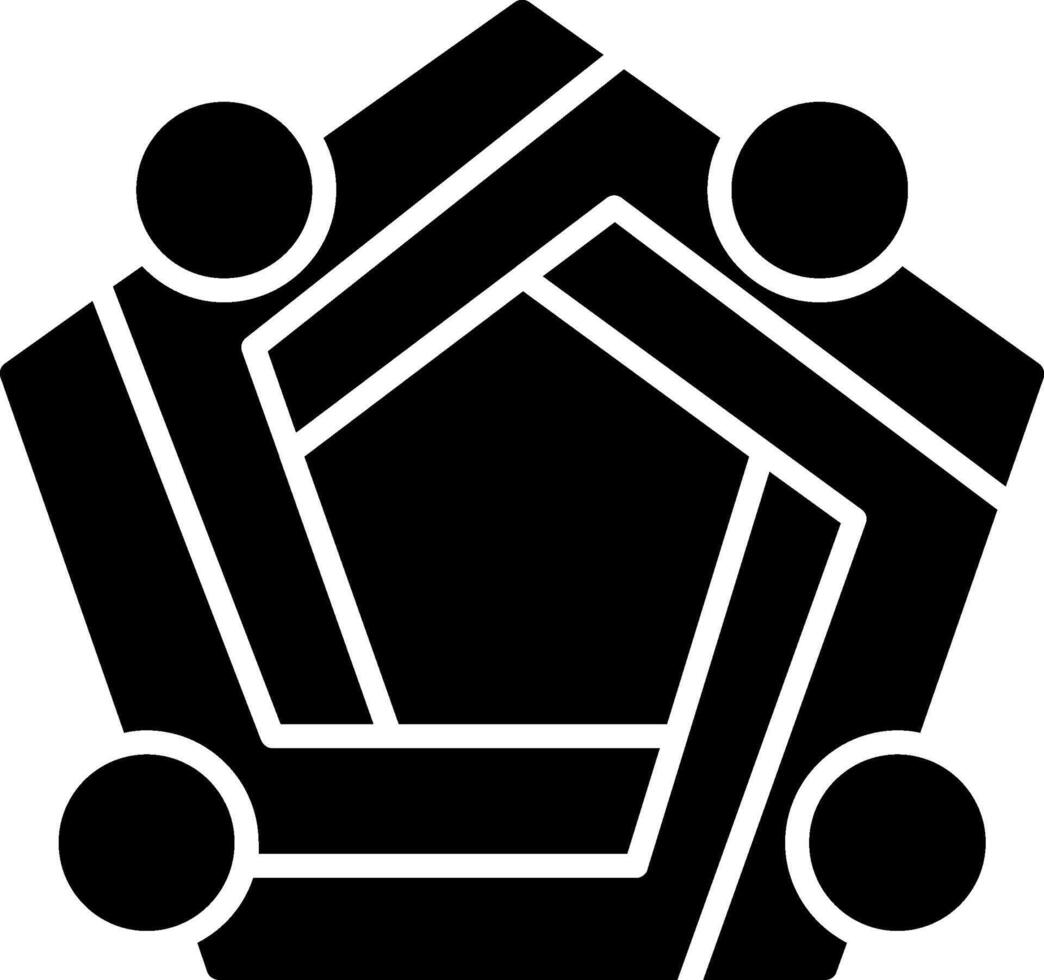 Pentagon Glyph Icon vector