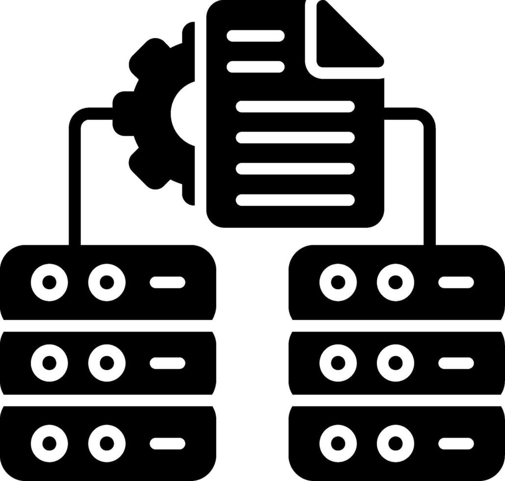 Redundancy Glyph Icon vector