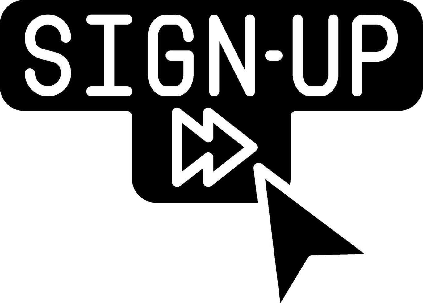 Signup Glyph Icon vector