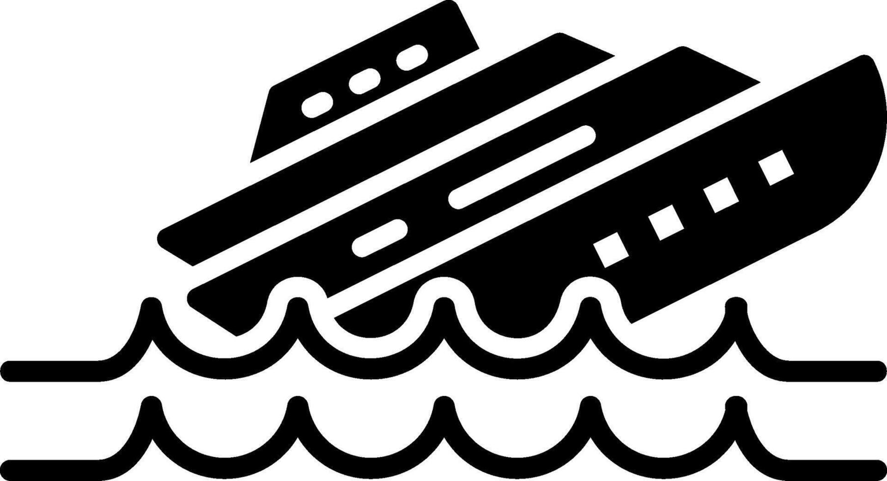 Sinking Glyph Icon vector