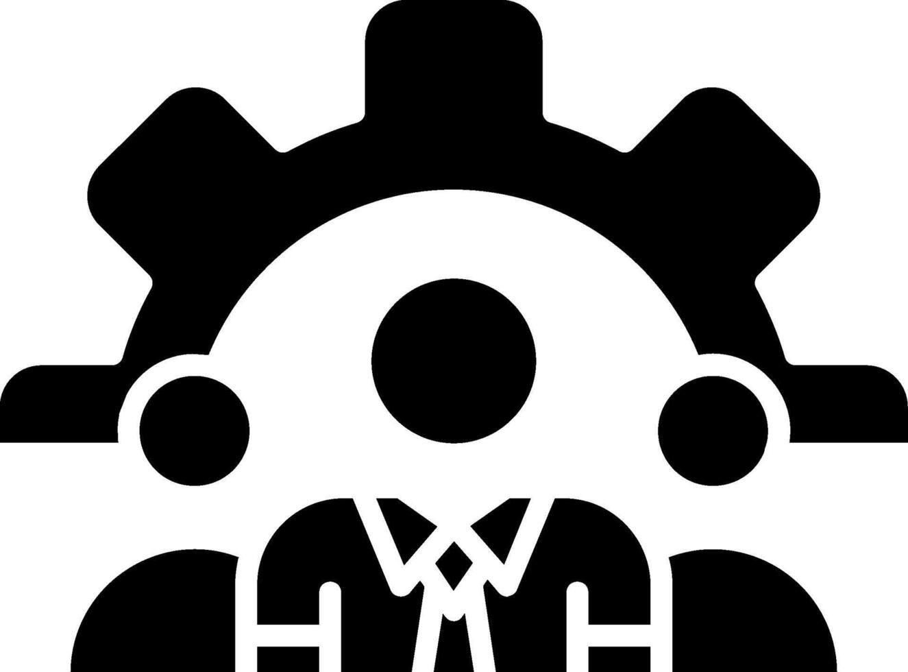 Team Management Glyph Icon vector