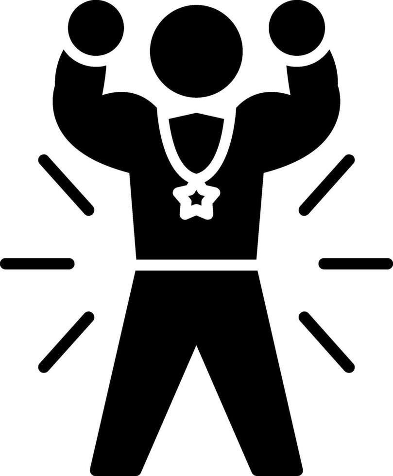 Successful Glyph Icon vector
