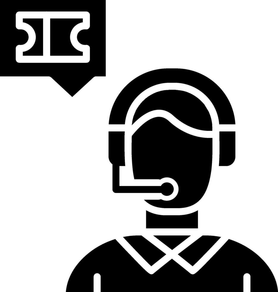 Travel Agent Glyph Icon vector
