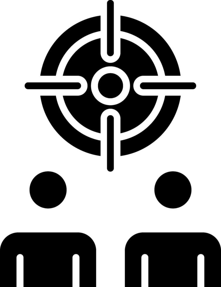 Target Glyph Icon vector