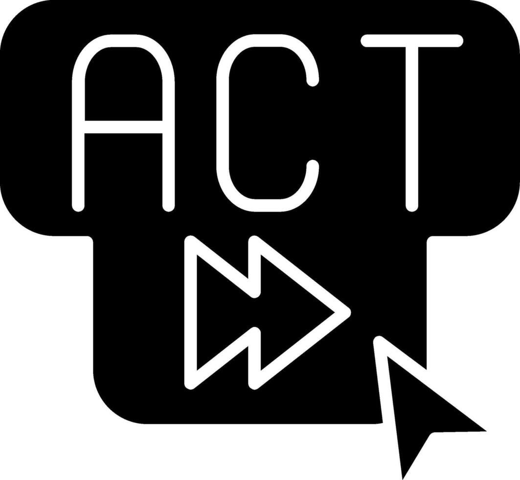 Act Glyph Icon vector