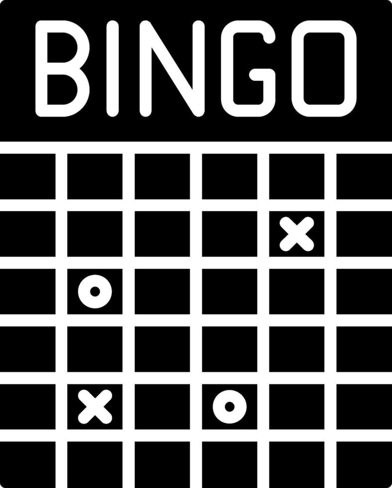 Bingo Glyph Icon vector