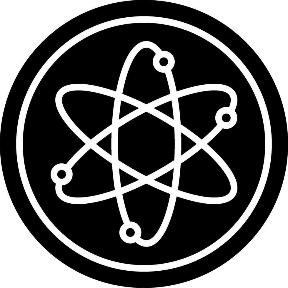 Atom Glyph Icon vector