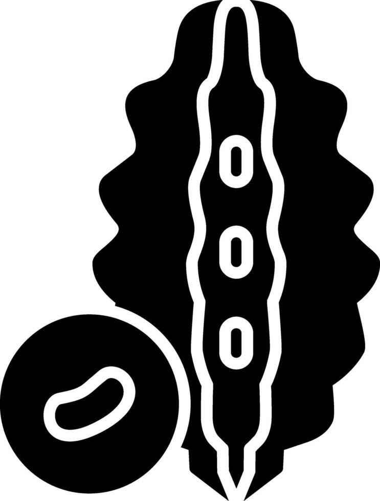 Bitter Gourd Glyph Icon vector