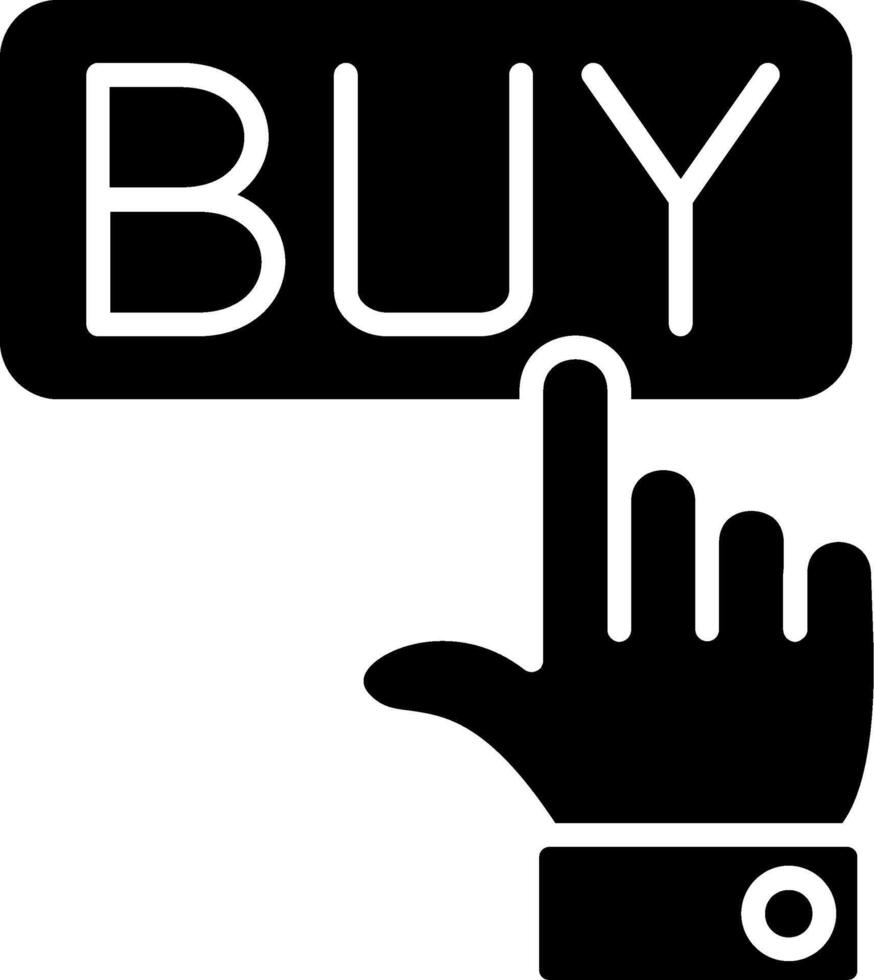 Buy Button Glyph Icon vector