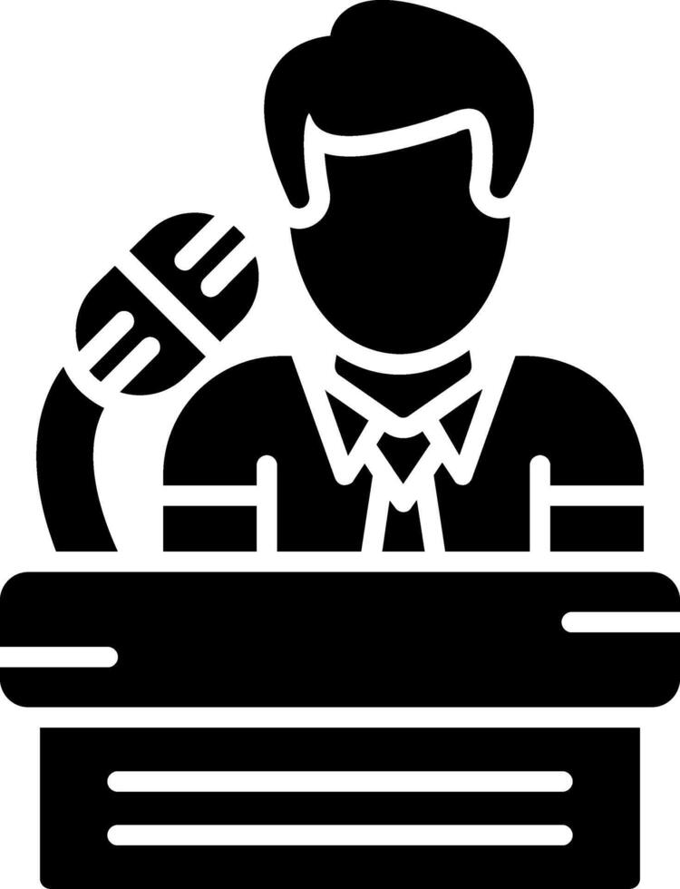 Chairperson Glyph Icon vector
