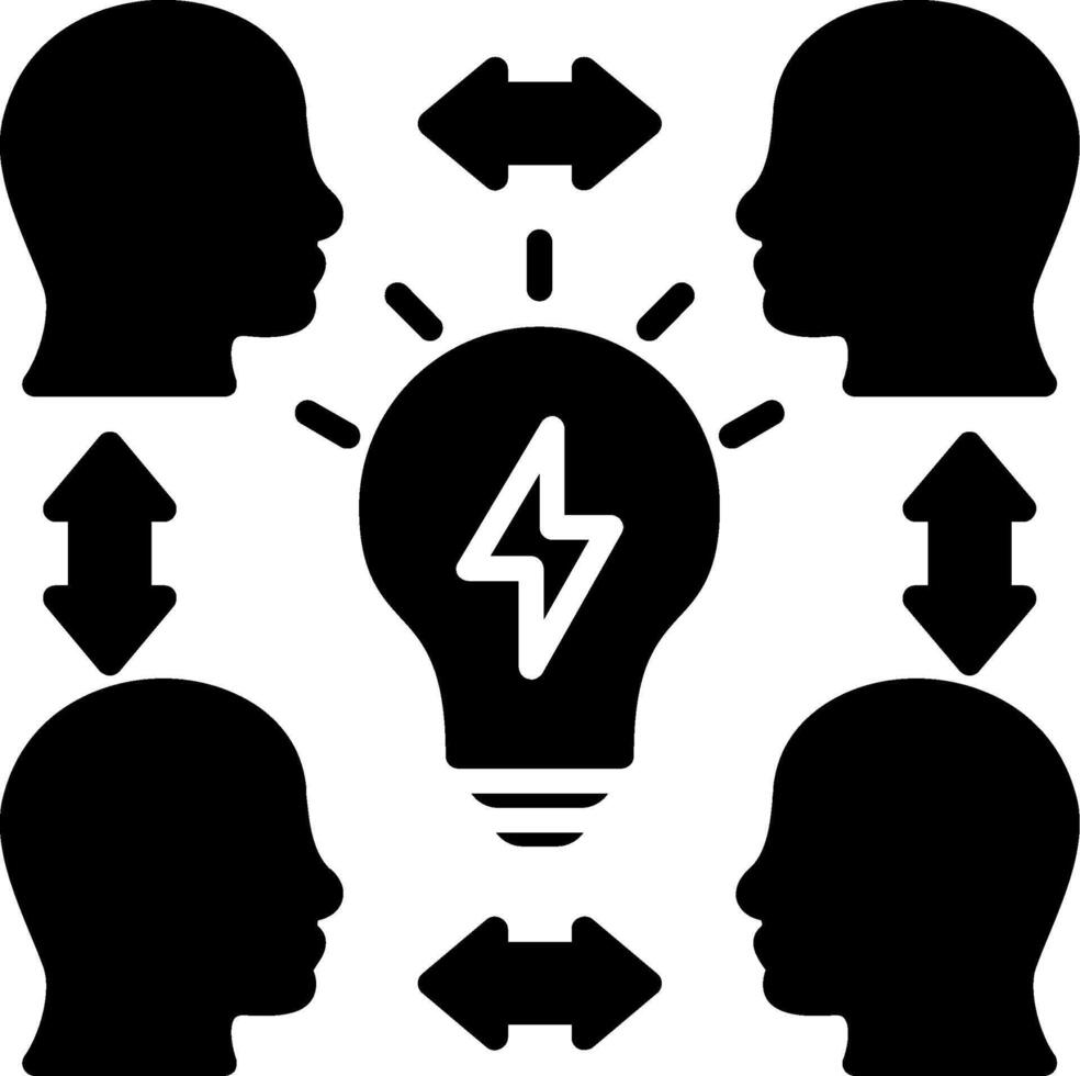 Collaboration Glyph Icon vector