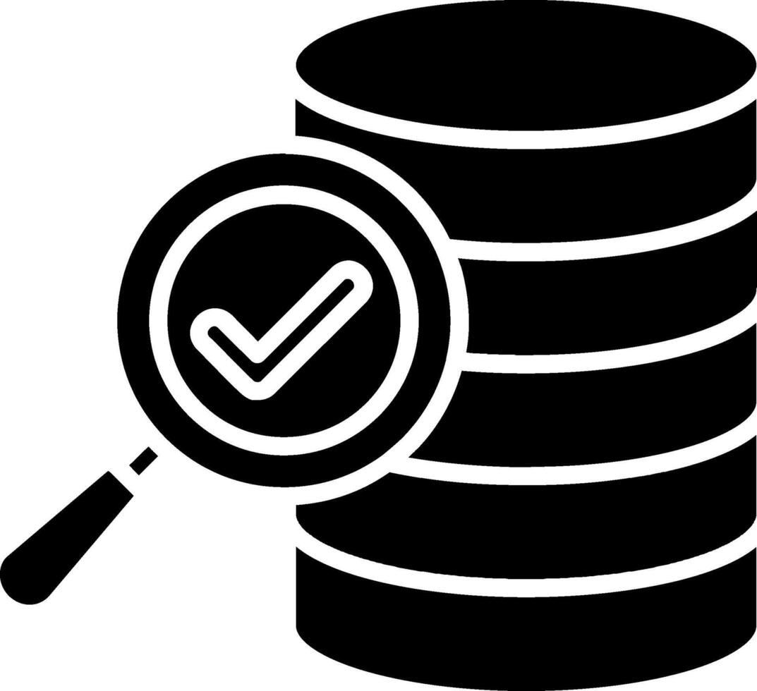 Database Management Glyph Icon vector