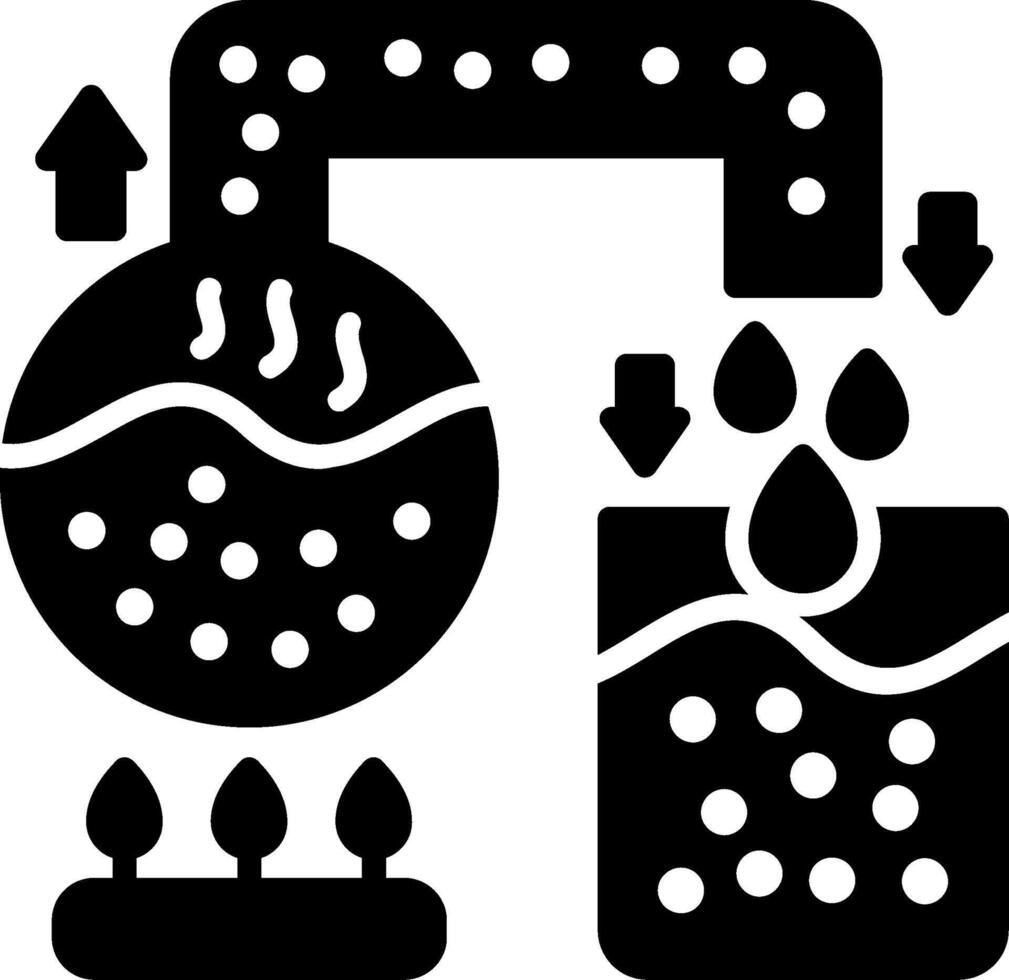 Desalination Glyph Icon vector