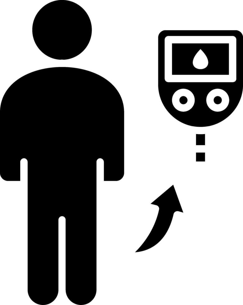 Diabetes Glyph Icon vector