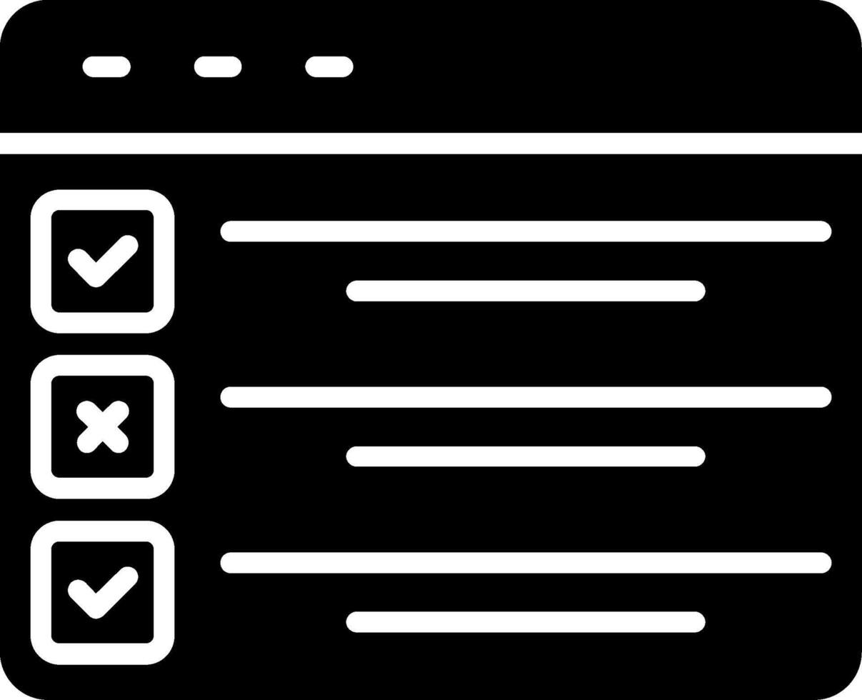 Exam Glyph Icon vector