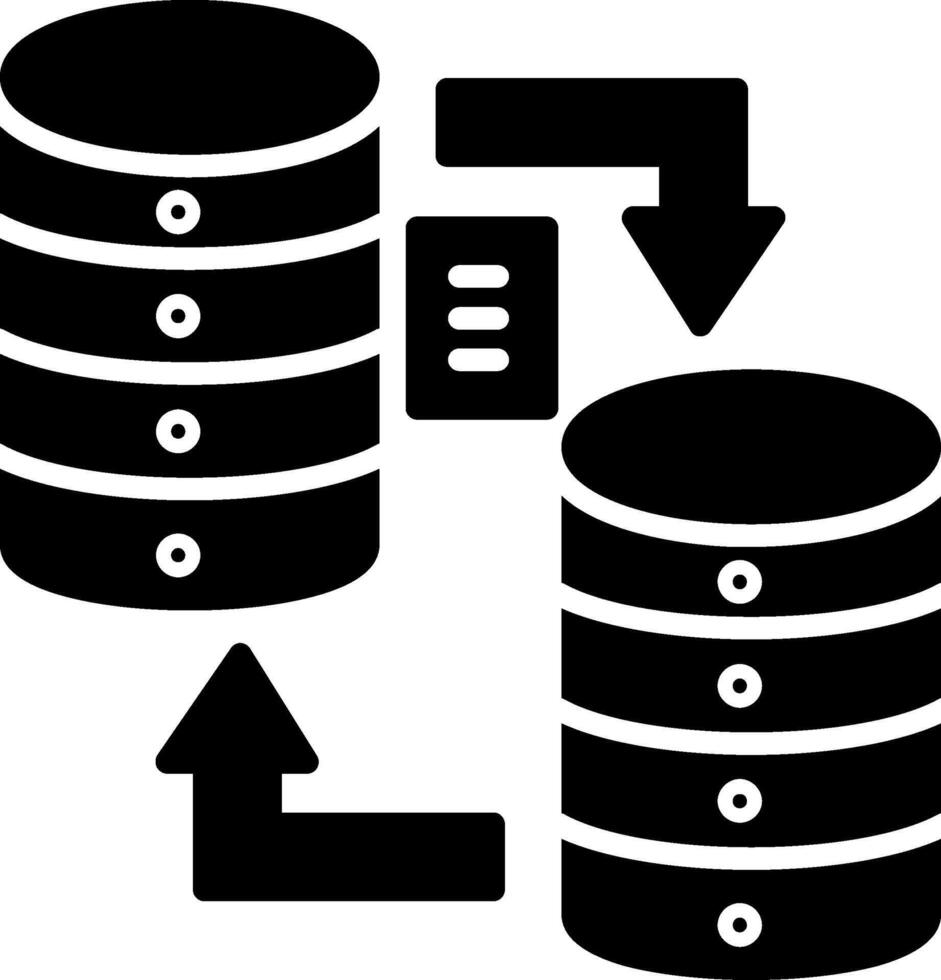 Data Migration Glyph Icon vector