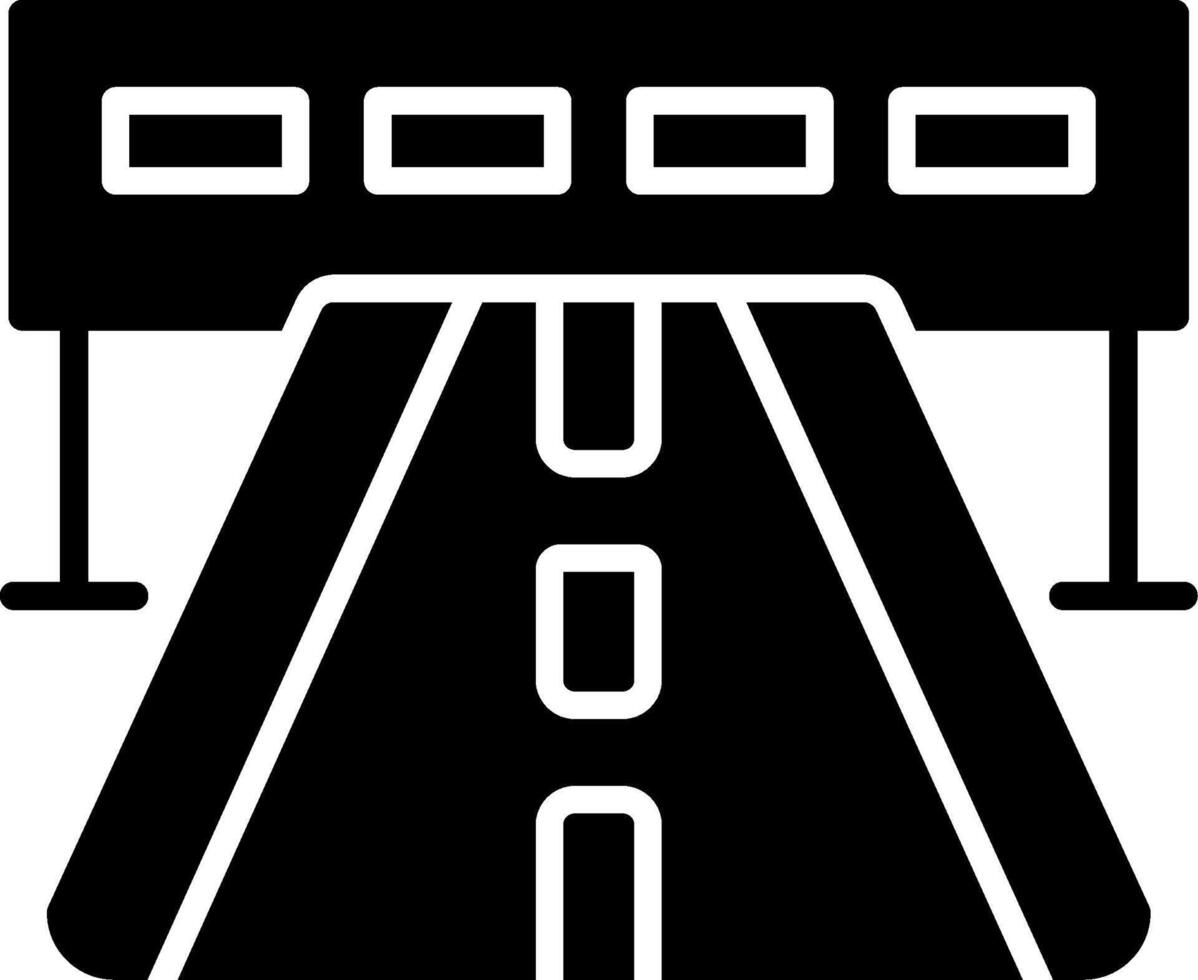 Highway Glyph Icon vector