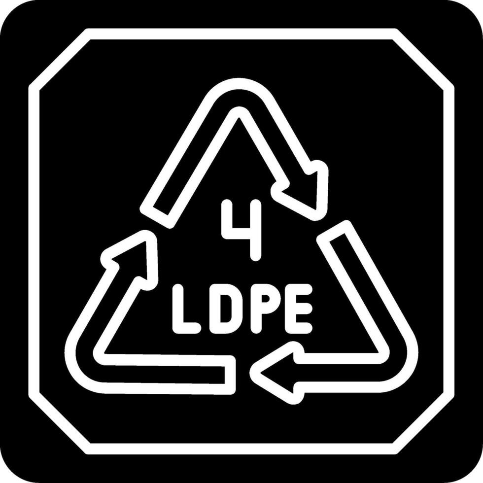Low Density Polyethylene Glyph Icon vector
