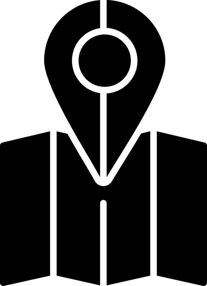 Location Pin Glyph Icon vector