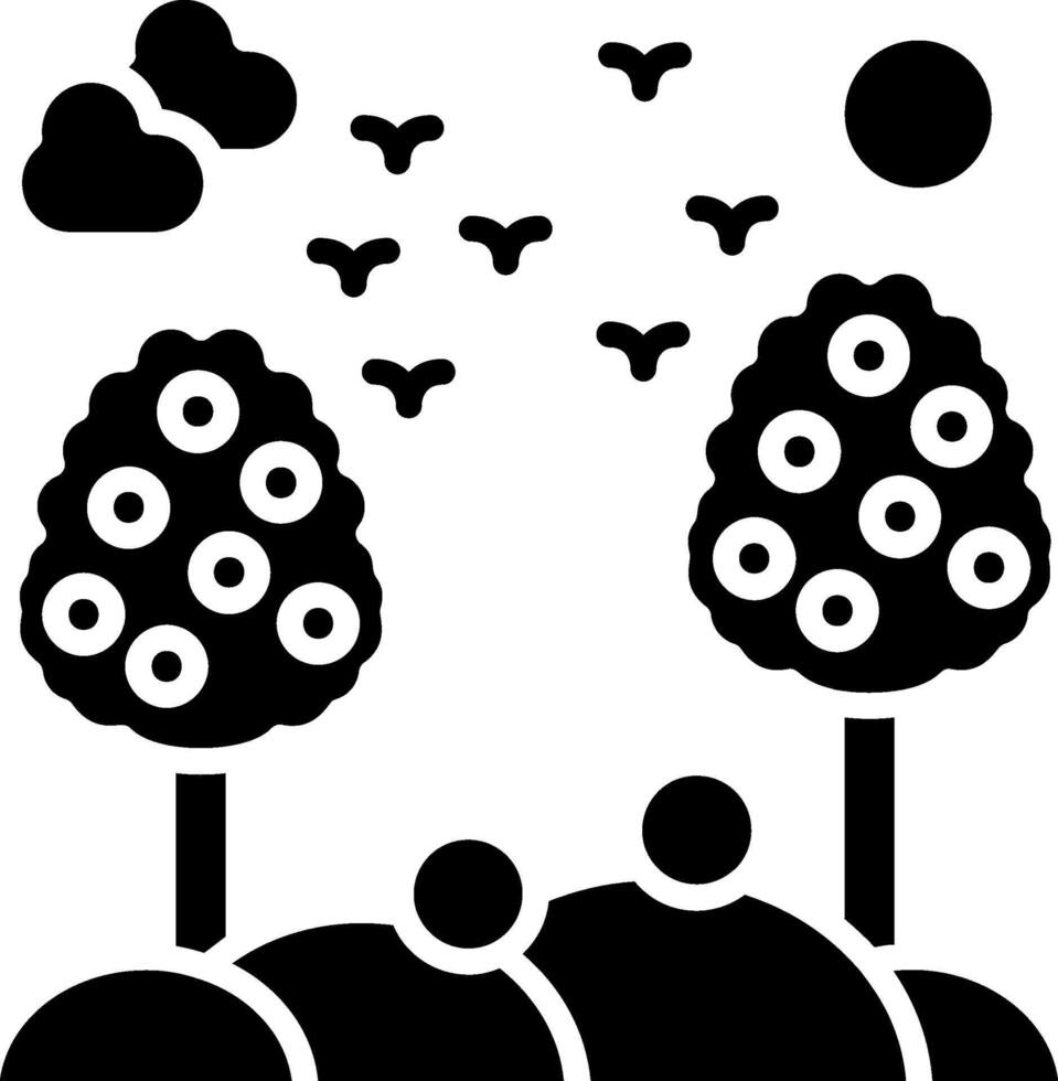 Orchard Glyph Icon vector