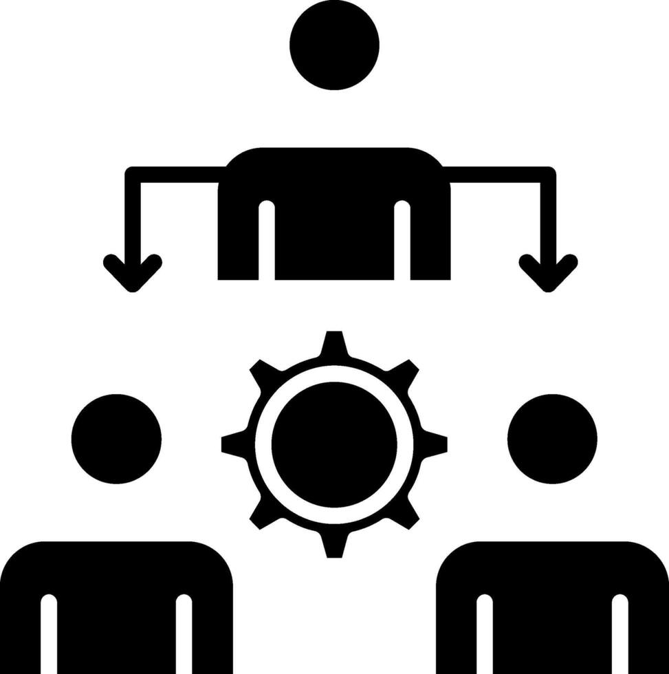 Organization Structure Glyph Icon vector
