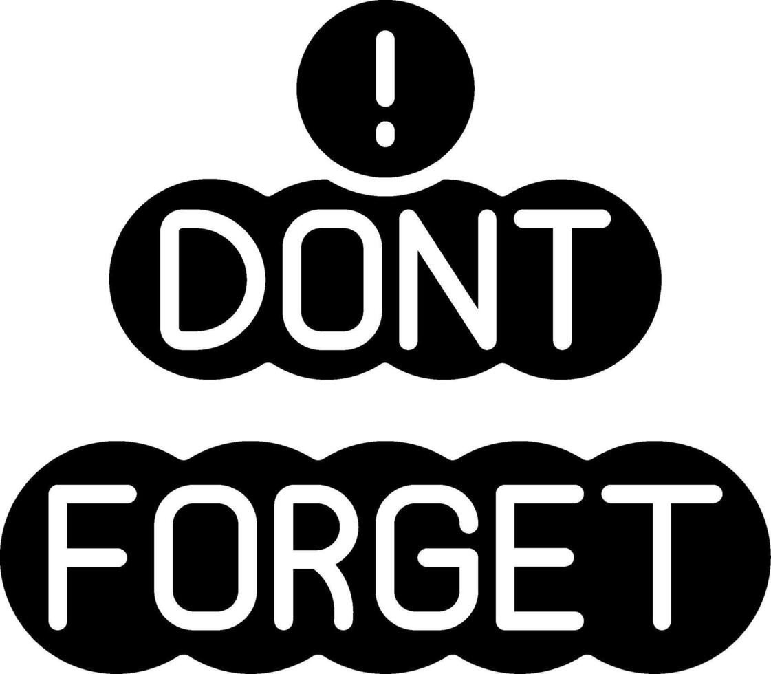 Reminder Glyph Icon vector