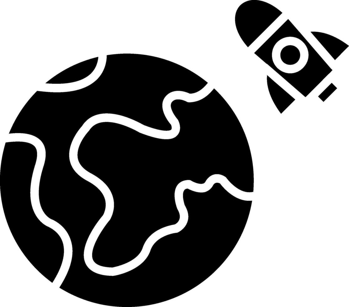 Planet Earth Glyph Icon vector