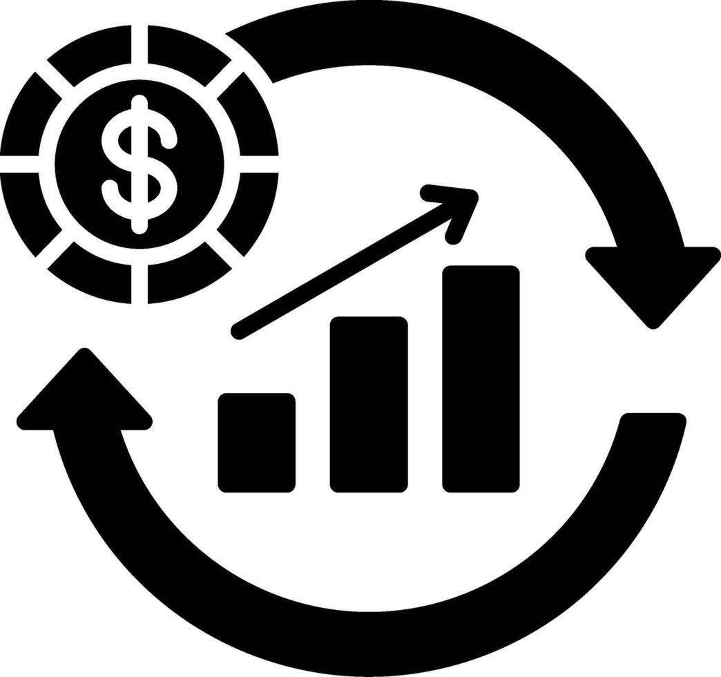 Macroeconomics Glyph Icon vector