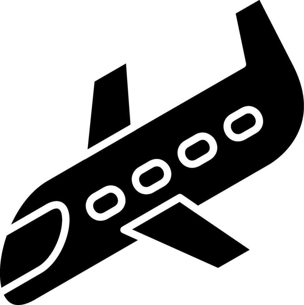 Plane Glyph Icon vector