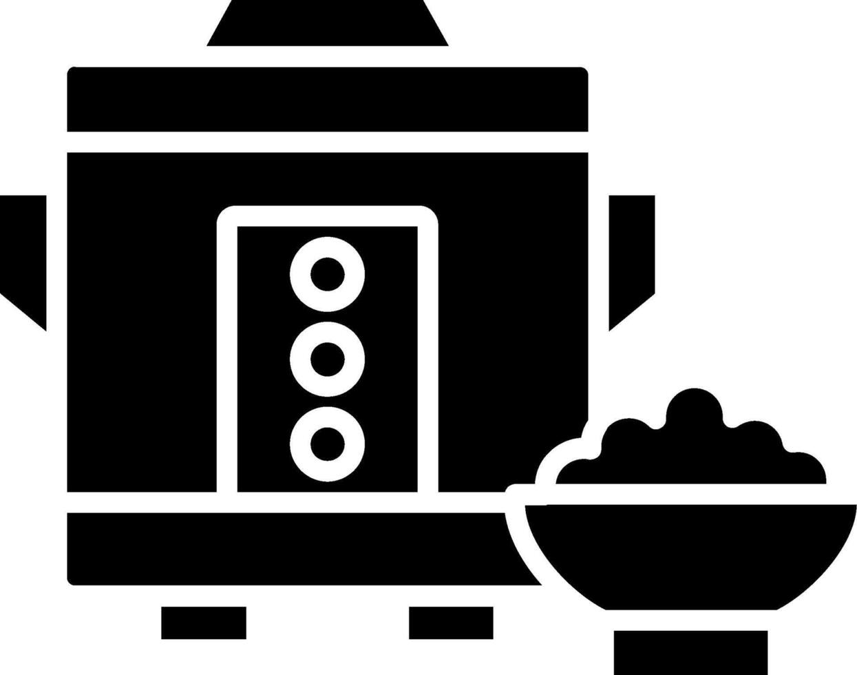 Rice Cooker Glyph Icon vector