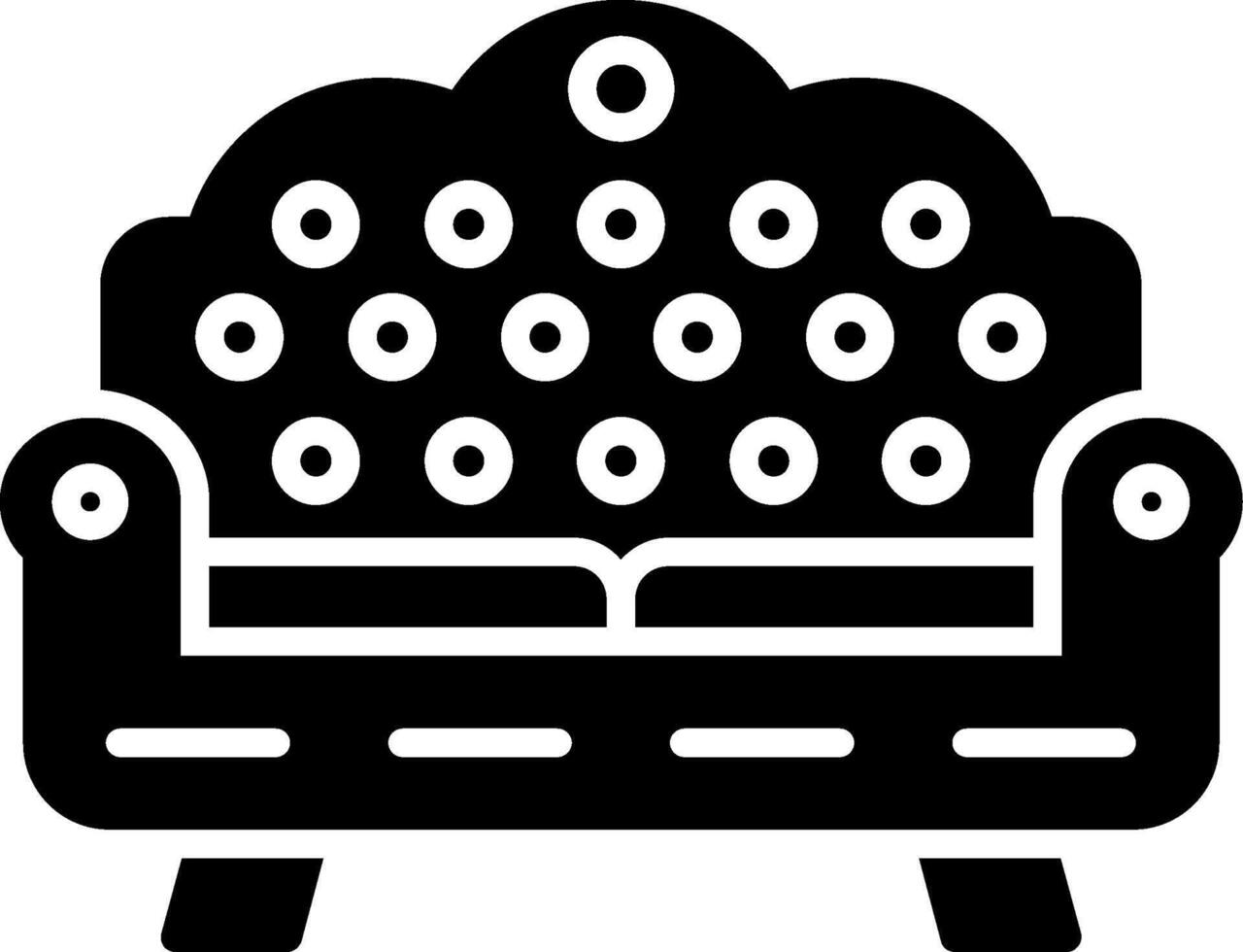 Sofa Glyph Icon vector