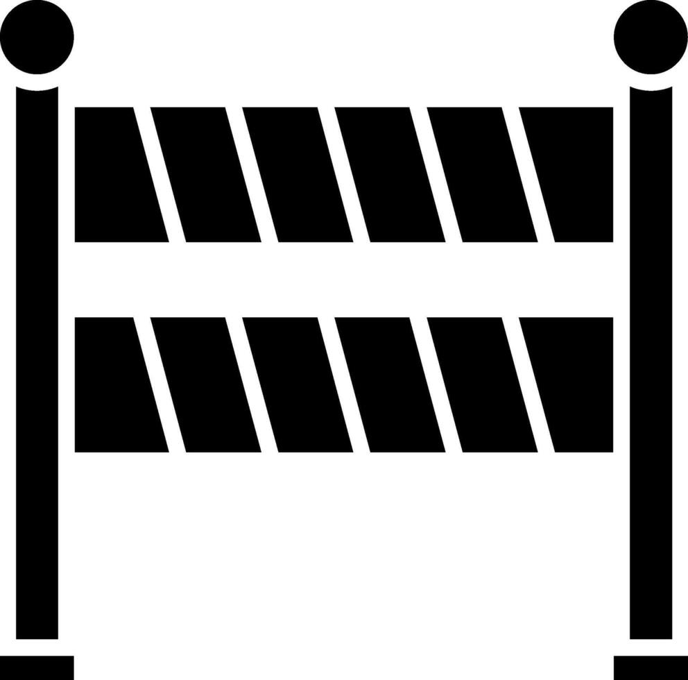 Traffic Barrier Glyph Icon vector