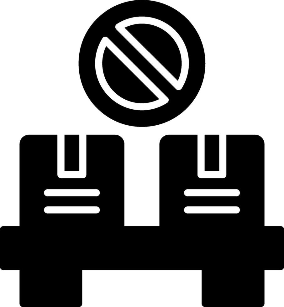 Out Of Stock Glyph Icon vector